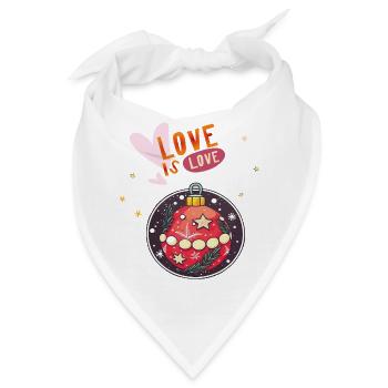 Weihnachtskugel - Bandana - Weiß - Vorne