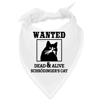 Schrödingers Katze gesucht, Nerdiges Quantenphysik - Bandana - Weiß - Vorne