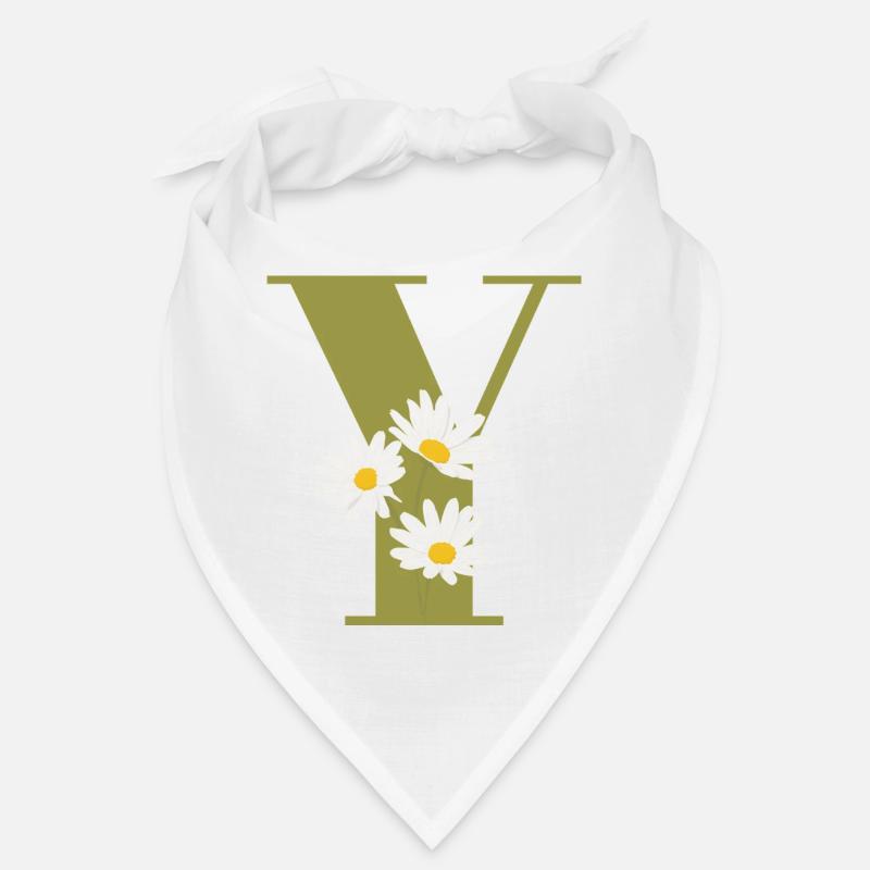 Buchstabe y grüne Gänseblümchen Bandana