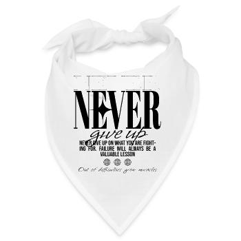 Nie Aufhören Zu Entdecken - Bandana - Weiß - Vorne