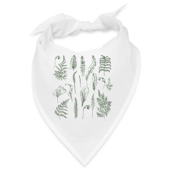 Vintage Fern Cottagecore - Bandana - Weiß - Vorne