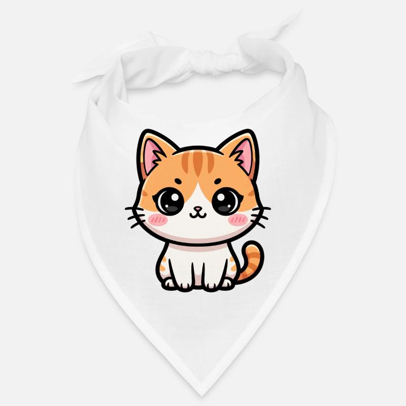 Chibi Tabby Kätzchen-Tee Art Bandana