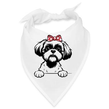 Shih Tzu - Bandana - Weiß - Vorne