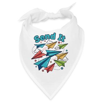 Send It Papierflugzeuge - Bandana - Weiß - Vorne