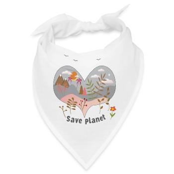 save planet - Bandana - Weiß - Vorne