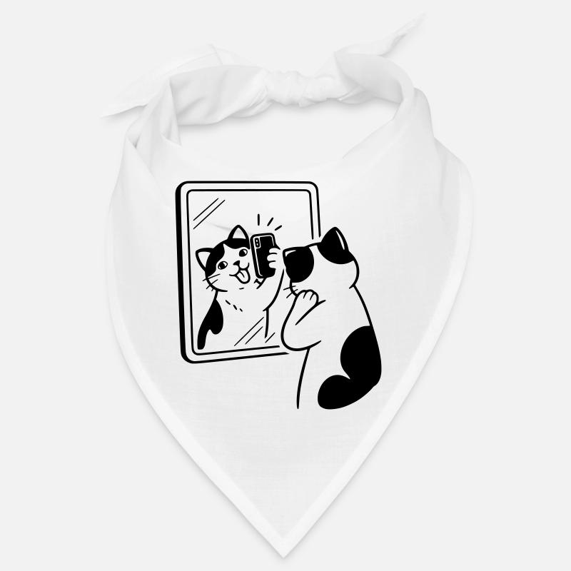 Katze Spiegel Selfie Bandana