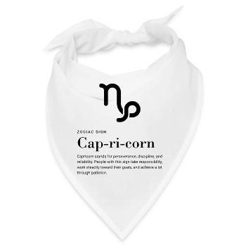Capricorn - Zodiac sign - Bandana - Weiß - Vorne