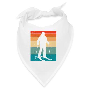 Skifahren Skifahrer ski  - Bandana - Weiß - Vorne