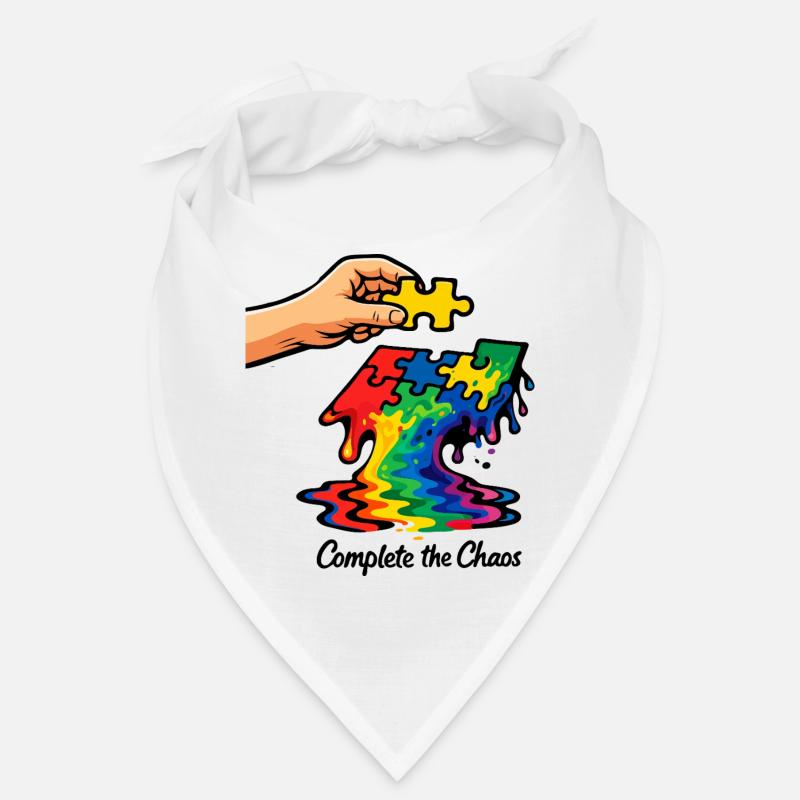 Autismus-Puzzlestück Regenbogenbewusstseinskunst Bandana