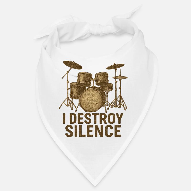 I Destroy Silence – Gift for Drummers Bandana