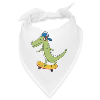 cooles Skater KROKO - Bandana - Weiß - Vorne