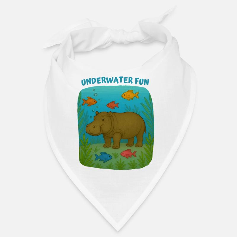 Hippopotamus in underwater play Bandana