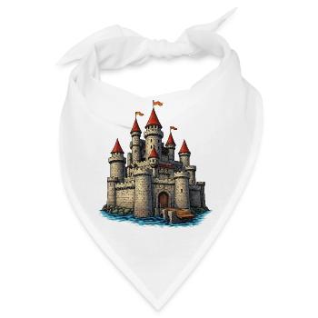 Wasserburg am Küstenrand - Bandana - Weiß - Vorne