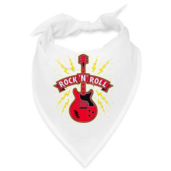 Rock 'n' Roll Gitarre - Bandana - Weiß - Vorne