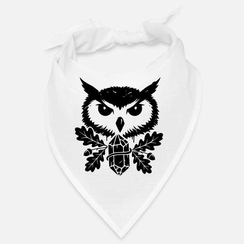 Fantasy Eule Kristall Tattoo Bandana