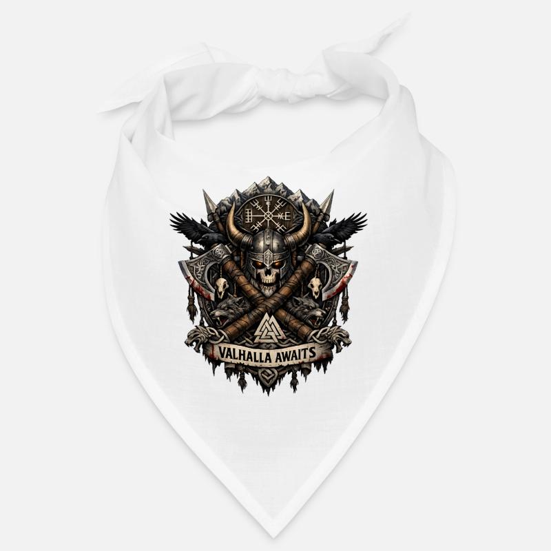 Valhalla Awaits Viking Crest Bandana