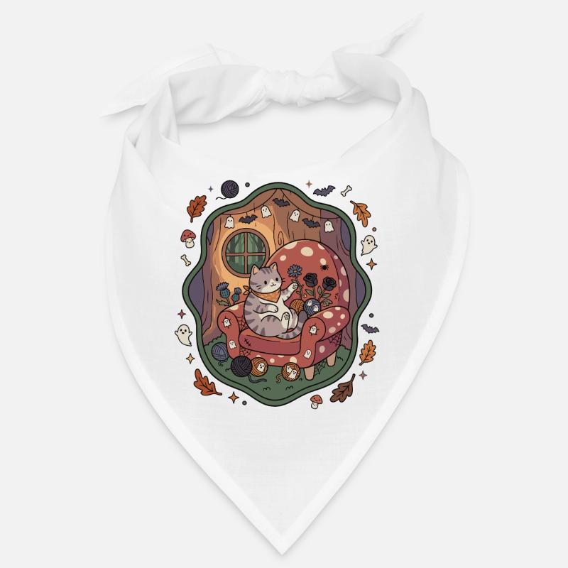 Salon Halloween Chat Automne Bandana