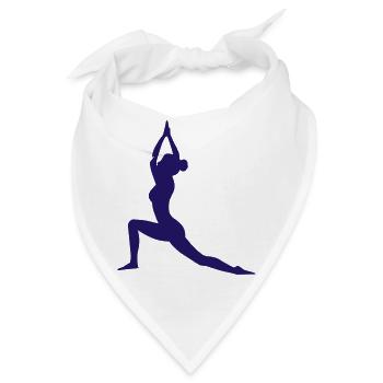 Yoga Frau Silhouette - Bandana - Weiß - Vorne