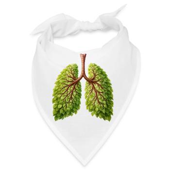 Lunge Natur Baum Design - Bandana - Weiß - Vorne