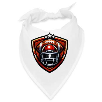 Football Helm Shield Emblem - Bandana - Weiß - Vorne