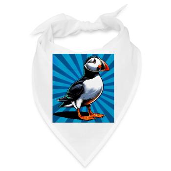 Papageitaucher - Bandana - Weiß - Vorne