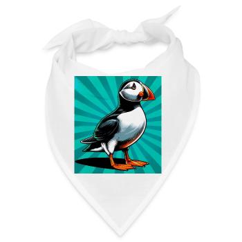 Papageitaucher - Bandana - Weiß - Vorne