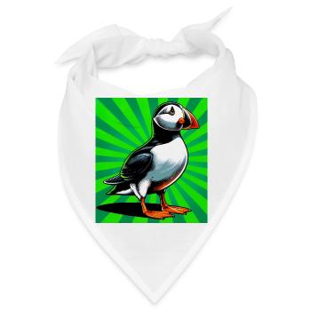 Papageitaucher - Bandana - Weiß - Vorne