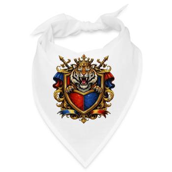 Königlicher Tiger Wappen - Bandana - Weiß - Vorne