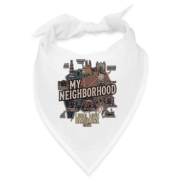 Barcelona Bewohner - Bandana - Weiß - Vorne