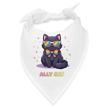 Pride-Monat LGBTQ – Ally Cat - Bandana - Weiß - Vorne