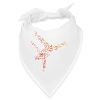 Geschenkidee für einen Hip-Hop-Tänzer mit B-Boying - Bandana - Weiß - Vorne