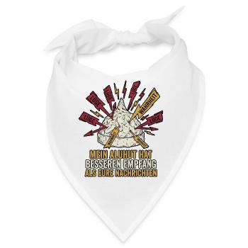 Klarsicht Club Aluhut - Bandana - Weiß - Vorne