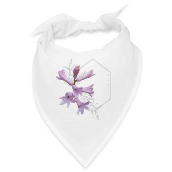 Du bist wunderschön – elegantes rosa Blumendesign - Bandana - Weiß - Vorne