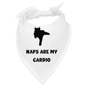 Katzen-Yoga: Nickerchen sind Cardio - Bandana - Weiß - Vorne