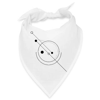 Orbit Symbol I Moderne Linienkunst - Bandana - Weiß - Vorne
