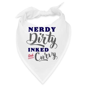 Nerdy Dirty Inked Curvy - Bandana - Weiß - Vorne