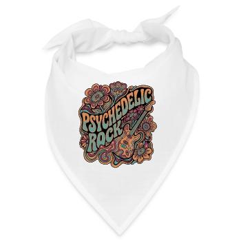60er Psychedelic Rock Retro - Bandana - Weiß - Vorne