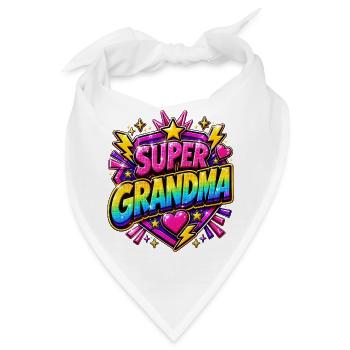 Super Grandma - Superheld Rainbow Comic Helden - Bandana - Weiß - Vorne