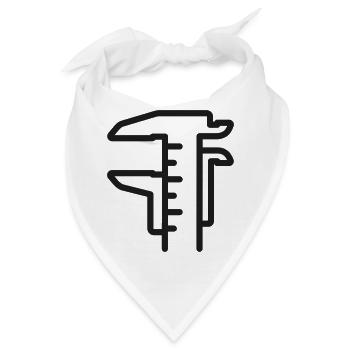 Präzisionssattel-Linienillustration - Bandana - Weiß - Vorne