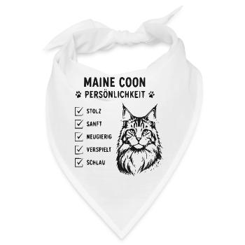 Maine Coon Persönlichkeit - Bandana - Weiß - Vorne