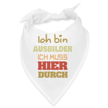 Geschenk für Ausbilder - Bandana - Weiß - Vorne
