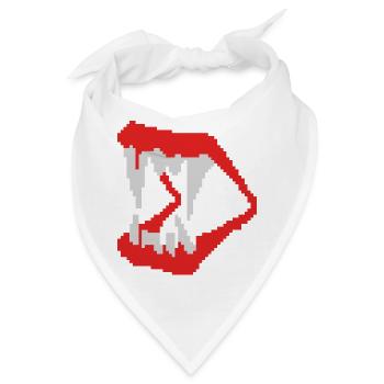 8bit vamp teeth - Bandana - Weiß - Vorne