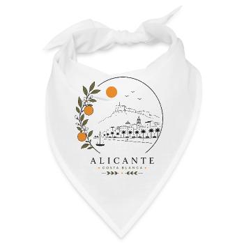 Alicante Küste - Bandana - Weiß - Vorne