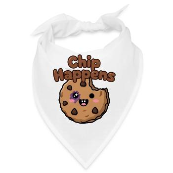 Chip Happens Keks - Bandana - Weiß - Vorne