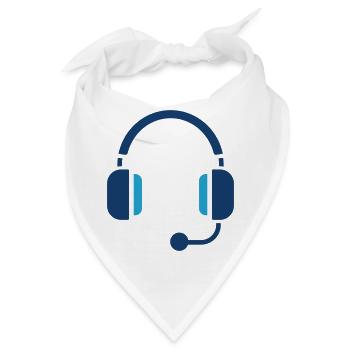Headset-Kundensupport-Zeilen-Symbol - Bandana - Weiß - Vorne
