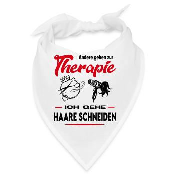 Frisör Frisörin Friseuse Haare schneiden Beruf - Bandana - Weiß - Vorne
