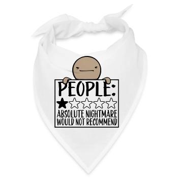 People Absolute Nightmare 1 Stern Review Logo Text - Bandana - Weiß - Vorne