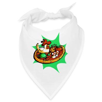 Sehr frische Pizza - Bandana - Weiß - Vorne