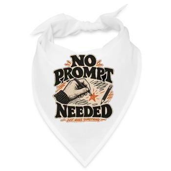 No Prompt Needed – Kreativität ohne KI - Bandana - Weiß - Vorne