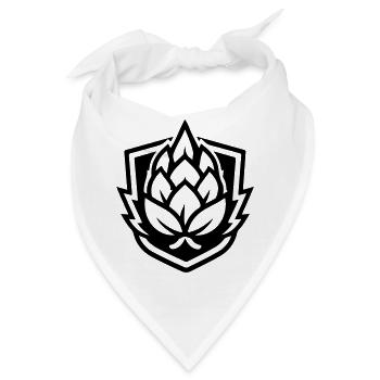 Hopfen Symbol Knospe - Bandana - Weiß - Vorne